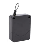 Automatic Retractable Door Closer With Drawstring 2.65 Lbs Closing Force Steel Cable black unit with looped cable
