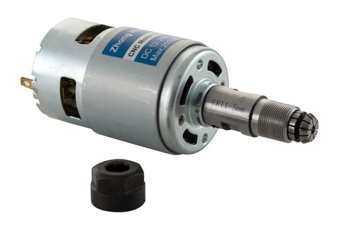 Beefy 20000RPM CNC Spindle Motor 775 with 5mm ER11 extension shaft for 3018 and 3018 PRO routers DC 12 24V, motor and nut