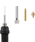 Heat Insert Nut Kit For 3D Printers With Brass Tip Soldering Iron For Hot Melt Insertion Tool For M2 To M8 Nuts Embedded In Plastic Printer Parts For Easy Fit And Long Lasting Use, showing soldering iron and components.