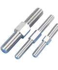 M12x60 stainless steel double-ended stud bolts with hex heads, 2 pcs, right/left hand threads