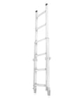 Heavy Duty Aluminum Truck Step Deck Ladder For 54 To 66 Inch Trailer Beds, 72 Inch Long Yet Lightweight At About 20 Pounds, 375 Pound Capacity, Folds Upright For Easy Storage On Jobsites.