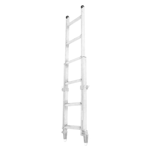 Heavy Duty Aluminum Truck Step Deck Ladder For 54 To 66 Inch Trailer Beds, 72 Inch Long Yet Lightweight At About 20 Pounds, 375 Pound Capacity, Folds Upright For Easy Storage On Jobsites.