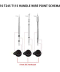 Schematic of T210 T245 T115 soldering handles with six-hole JBC handle jack for Six Hole T245 Soldering Handle For Precision Soldering Stations