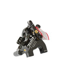 Cable Actuated Hydraulic Disc Brake Caliper Set for Flat Mount Road Gravel and CX Bikes, side view showing closed system design.