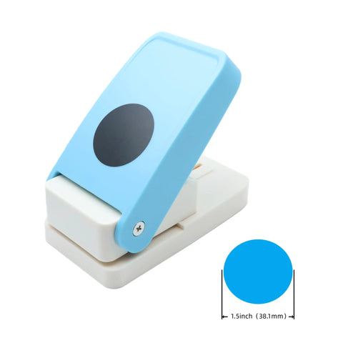 Candy Color Circle Punch 1.5 Inch Lever Round Punch For Scrapbooking And Card Making, 38mm Hole Punch For Crafting, Easy Lock Mechanism