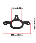 Rubber Spur Straps Tie Down Set, 4 pcs, showing dimensions of 175mm x 65mm x 42mm, ideal for horse riding security.