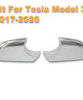 Top Shelf Chrome Rearview Mirror Base Cover Trim Fits Tesla Model 3 2017-2021 Fresh Lower Side Wing Mirror Caps 1 Pair LH RH shiny chrome mirror caps
