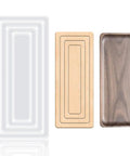 Clear Acrylic Router Template Set With Four Rectangular Inlay Guides And Etched Dimensions For Precision Woodworking Cuts That Act As A Top Shelf DIY Workshop Essential Delivering Nailed Down Accuracy On Every Smooth Pass.