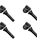 Direct Drop In Tpms Tire Pressure Sensor For Chevy Bolt Ev And Volt 2017 To 2020, heavy duty black components in set of four.