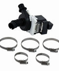Dishwasher Drain Pump Kit Replacement OEM Quality That Efficiently Drains Dirty Water Prevents Clogs No More Standing Water And Draining Noise While Boosting Cleaning And Drying Performance Replaces WD19X24394 With WD19X24829 Easy Install showing pump and clamps.