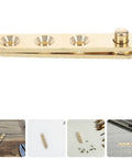 Close-up of 8 Pack Copper Door Shaft Rotation Hinges With Top And Bottom Pivot, heavy duty support for doors.