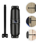 Heavy Duty Automatic Door Closer For Screen Door With Adjustable Closing Force, Stainless Steel And Nylon Construction, product on white background