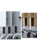 Close-up of the legs and wheels of the Super Slick Folding Computer Desk With Hella Flexible Splicing Design For Training Tables And Conference Rooms.