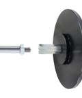 Heavy Duty Zinc Plated Suction Cup Adapter With M8 Thread showing iron base and threaded nut for secure mounting.