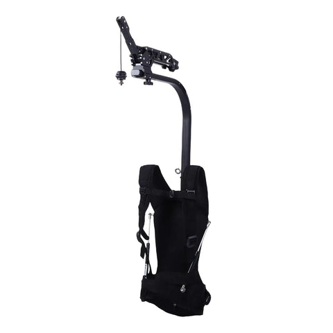 Heavy Duty Camera Support Vest For 3 Axis Stabilizers with adjustable straps, black material, strong load capacity up to 18KG.