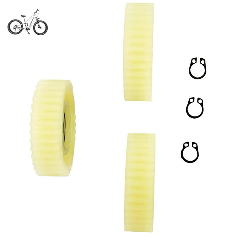 Three Pack 36T Nylon Gear Set With Preloaded Bearings For 47.5mm Left Outlet Hub Motors Fits 500W To 1000W E Mountain Bikes Fat Bikes And Scooters Plug And Play Ready To Roll