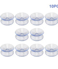 Straight Up Solid 10 Pack Clear Suction Cups for Glass Table Bumpers in various sizes for home organization.