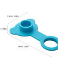 Blue Silicone Bath Tub Stopper Cover for 1 Inch Drains, measuring 10cm x 5.8cm, designed for secure water sealing.