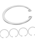 5 Piece Stainless Steel C Clip Retaining Ring Kit for Grooved Shafts Easy Install Snap Ring Set displayed on white background