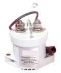 Premium High Voltage DC Contactor Automotive Relay 900V 500A showing top with connectors, 12-24V coil, and aluminum frame.