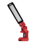 Heavy Duty Led Work Light 12 Volt Compact Task Lamp with adjustable red base, designed for job site illumination and tradesmen.