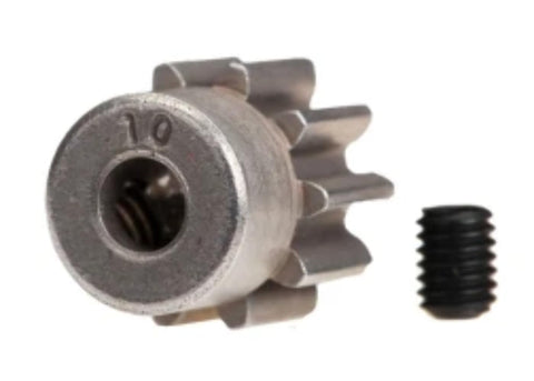 10 Tooth Steel Pinion Gear 32 Pitch With Set Screw For RC Cars Silver Finish Durable Metal Pinion Replacement For Improved Torque