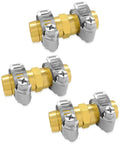 Premium Solid Brass Garden Hose Repair Connector Kit For 3/4 Inch Barb Fitting With Stainless Steel Clamps To Fix Leaks And Breaks Fast, 3 pcs