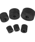 Heavy Duty Machine Shaft End Protectors With Precision Fit For Jjf Gripomatic Pullers, black rubber caps in various sizes.