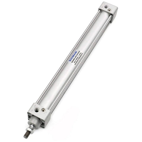 Beefy 1.25 Inch Bore Pneumatic Air Cylinder With 15.74 Inch Stroke Double Acting Single Rod M10x1.25 Threaded Rod PT One Eighth Port