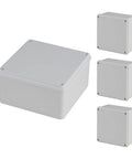 4 Pack PVC Junction Boxes 6 By 6 By 3 Inches IP65 Weatherproof Dustproof Outdoor Electrical Enclosures in white, side view