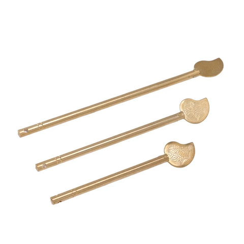 Leaf Shaped Cabinet Key Latch Three Pack Brass Locking Pin For Home Furniture, Vintage Style Bolt Lock Hardware