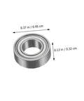Top Mounted Ball Bearing Router Bit Guide Kit, small bearing dimensions 0.37 x 0.13 inches, precision accessory for woodworking