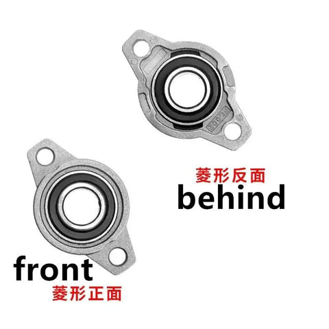 Heavy Duty Zinc Alloy Pillow Block Linear Bearing showing front and behind views, designed for 8 to 20MM bores and heavy loads.