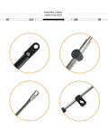 Diagram showing GEN II 14Ft Control Cable 2 Pack Replaces CC18914 For Mercury Mariner Outboard Engines And MerCruiser 4000 Series