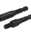 Heavy Duty Chrome Vanadium Hanger Bolt Driver And Threaded Insert Driver With Quarter Inch Drive, two-piece set for furniture assembly.
