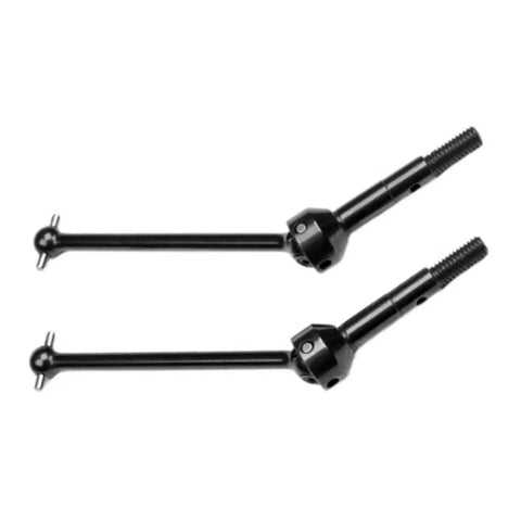 4 Piece Front And Rear Drive Shaft CVD 55Mm Set For RC Cars Metal Upgrade Parts For Nitro And Racing Builds Tight Fit Drive Shafts For Smooth Power Transfer Compatible With WR8 3 And Flux WR8 black metal RC drive shafts shown