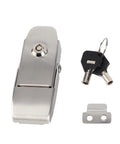 Heavy Duty 304 Stainless Steel Toggle Latch Clamp For Tool Boxes And Cabinets Durable Spring Locking Device with keys and plate
