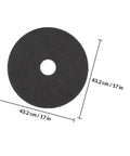 Five Pack 17 Inch Black Microfiber Floor Cleaning Pads For Polishing Scrubbing And Wax Removal Pro Grade Replacement Pads