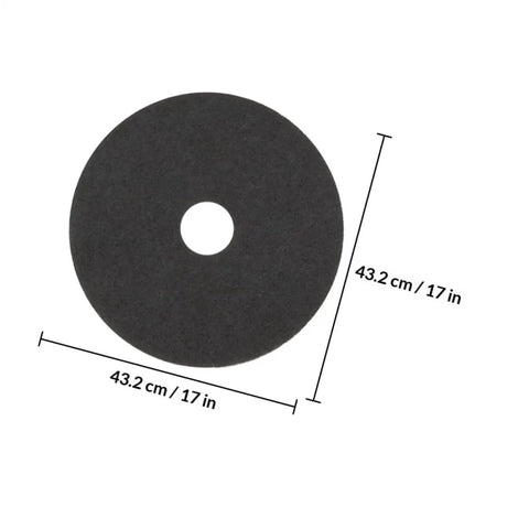 Five Pack 17 Inch Black Microfiber Floor Cleaning Pads For Polishing Scrubbing And Wax Removal Pro Grade Replacement Pads