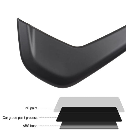 Mazda CX 50 Matte Black Rear Window Trim Molding Covers ABS Injection Molded D Pillar with material layers detail.