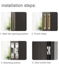 Installation steps for 180 Degree Concealed Door Hinge Folding Heavy Duty Built In Stainless Steel Invisible Hidden Cross Gemel No 3 Hinge