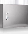 Stainless Steel Outdoor Junction Box Built To Last, Wall Mount Electrical Enclosure For Industrial Control And Factories, 20 X 24 X 10 In, 2mm Thick, Weatherproof, Dustproof, Rugged Heavy-Duty Metal Enclosure, front view
