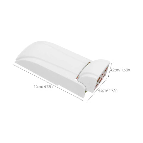 Rugged Universal Spring Assisted Freezer Door Hinge Replacement For Refrigerators And Chest Freezers, 12cm long, white finish.