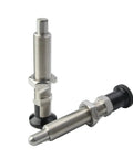 Dead Nuts Accurate M16 Stainless Steel Indexing Plunger Bolt With Nut To Deck Out Jigs And Fixtures on white background.