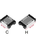 Heavy Duty MGN12C Metal Linear Rail Slide 600mm parts showing dimensions for CNC machines and 3D printers.