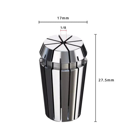 ER16 Spring Collet Set 1 Eighth Inch 1 Quarter Inch 5 Sixteenths Inch 3 Eighths Inch Beefy Grip High Precision For CNC Milling 0.008mm