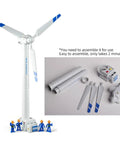 Knockout Educational Wind Turbine Model Kit Features No Fuss Snap Together Diy Build With Mini Worker Figures 21.7 Inch Tower with assembly parts.