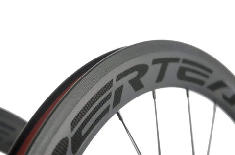 50mm 23mm Carbon Road Wheelset 700c Clincher For Aero Performance, Matte 3K Braking Surface, Lightweight 1630g Per Pair, Toray T700