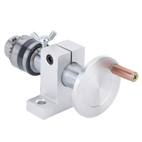 Compact Live Revolving Center For Mini Lathe With Adjustable Drilling Depth And Wrench, durable metal, DIY woodworking tool.