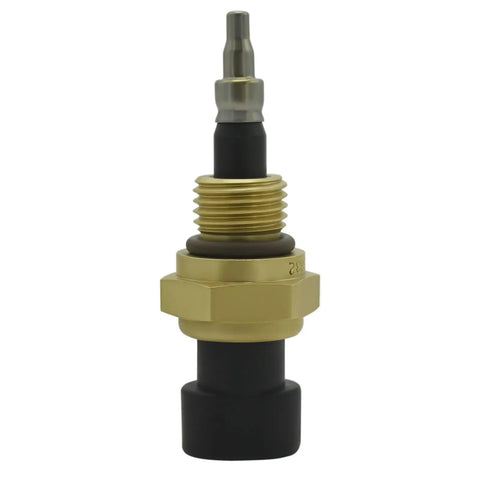 Heavy Duty Water Temperature Sensor For Cummins Isx Qsx Isf 2.8 Isbe Isc 8.3 Engine Coolant Gauge Replacement, brass and black construction.